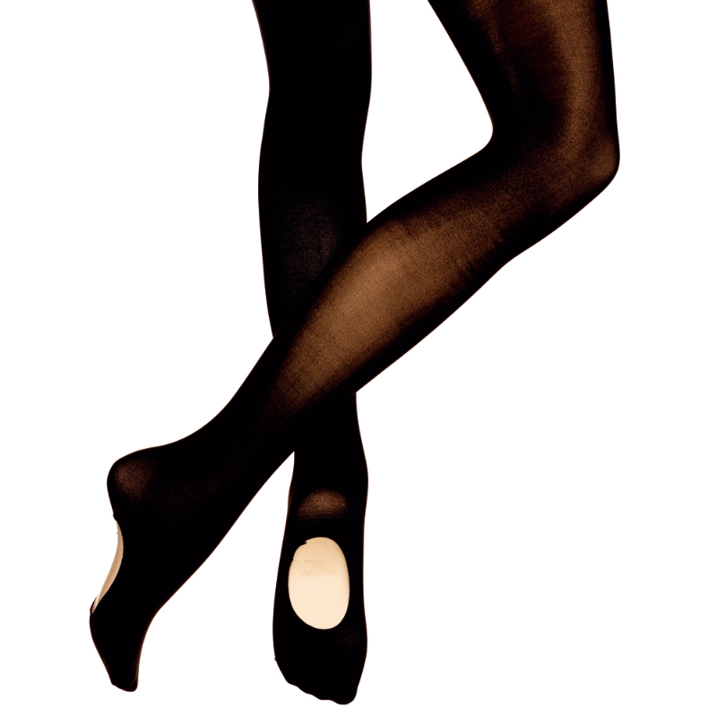 black transition tights