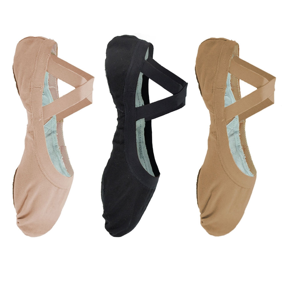 bloch pro elastic canvas ballet shoe